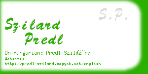 szilard predl business card